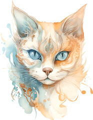 Cat Watercolor Clipart