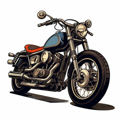 motorcycle illustration isolated on white