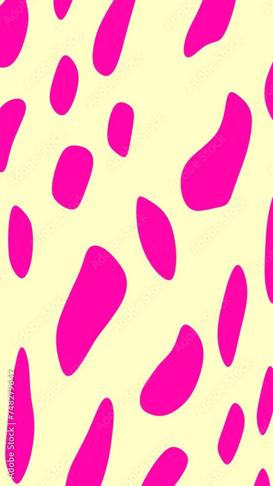 Aufkleber abstract white background with pink round shapes pattern animation