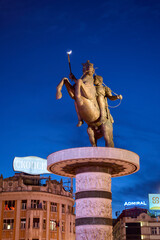 Alexander the great statue in Skopje - obrazy, fototapety, plakaty