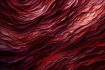 Macro 3d vibrant dark-red smooth textured background