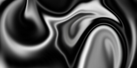 Abstract flowing liquid curve line. Silver black metallic. Modern fluid background. Black and silver background. Beautiful Marbling liquify