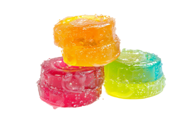 jelly candies isolated on white
