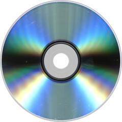 Isolated png CD disk with transparent plastic details, retro vintage old cd 