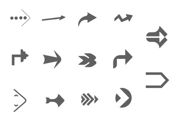 Modern arrow cursor icons set. Collection arrows sign. Arrow vector collection. Hand drawn arrow mark icons vector