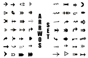 Modern arrow cursor icons set. Collection of black arrows sign. Arrow vector collection. Hand drawn arrow mark icons vector