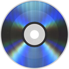 Isolated png CD disk with transparent plastic details, retro vintage old cd 