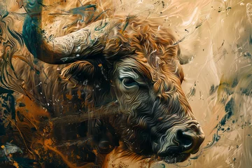 Fotobehang impressionism art buffalo  © Femke
