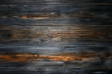 Foto auf gebürstetem Alu-Dibond Alte Flugzeuge Texture di un piano in legno vecchio e antico grigio scuro nero blu e marrone
