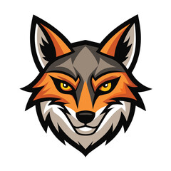 Fototapeta na wymiar coyote head logo vector illustration