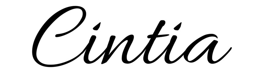 Cintia - black color - name written - ideal for websites,, presentations, greetings, banners, cards,, t-shirt, sweatshirt, prints, cricut, silhouette, sublimation		
 - obrazy, fototapety, plakaty