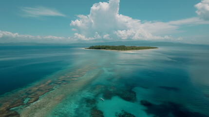 an arial cinematic drone shot taken from a dji drone of Ticao Islands philippines