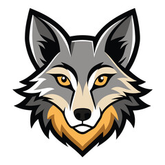 coyote head logo vector illustration