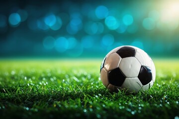 Fototapeta premium A background for a big game of soccer event.