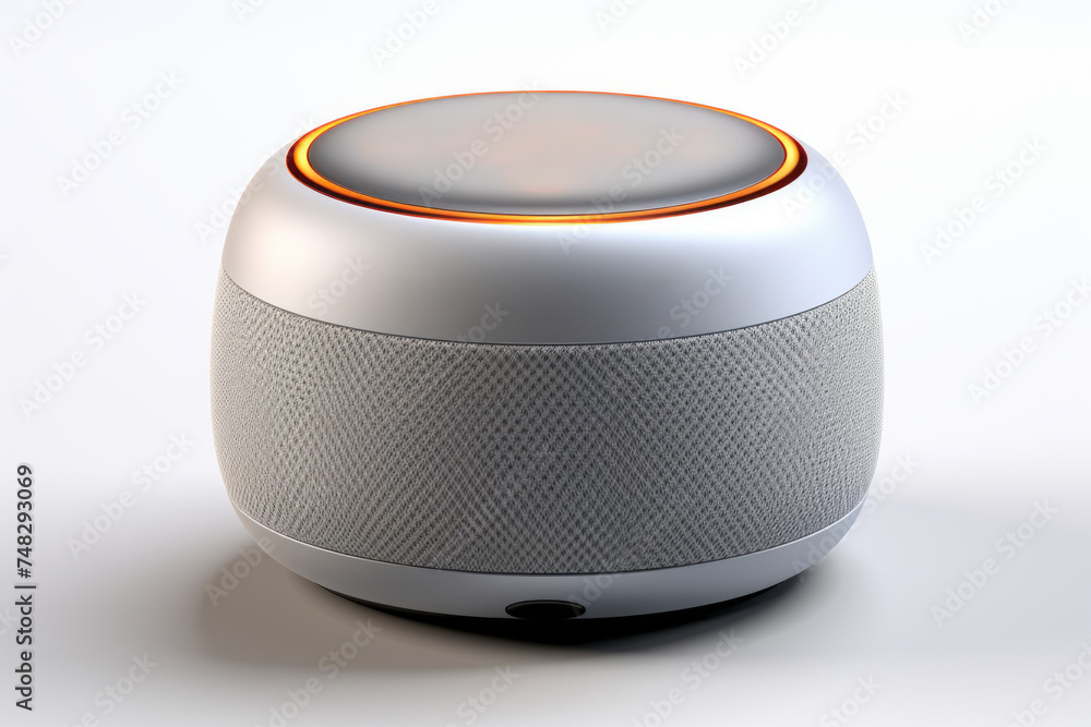 Poster smart speaker. background with selective focus and copy space