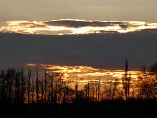 Obraz premium Sunset in Roggentin near Rostock (Baltic Sea, Germany)
