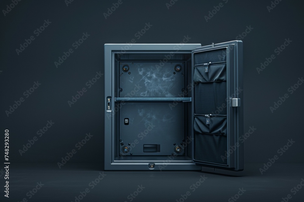 Aufkleber open safe. background with selective focus and copy space