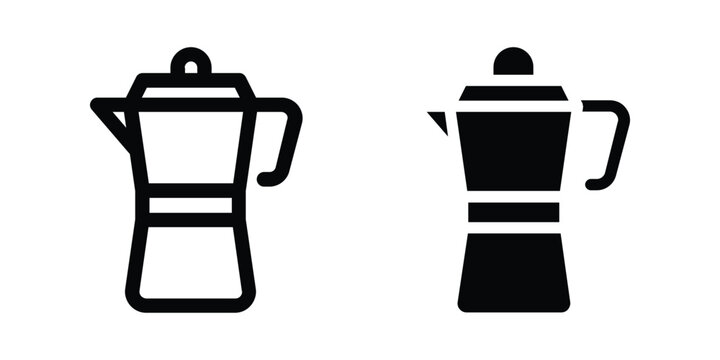 coffee pot icon. flat illustration of vector icon