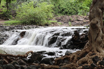 waterfall in the mountains