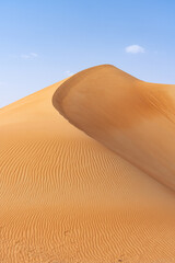 Tall sand dune in the Rub al Khali desert, Abu Dhabi, United Arab Emirates
