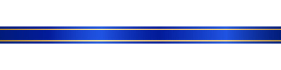 Blue Ribbon. Vector Illustration Isolated on White Background. 