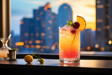 A chic cocktail presented 