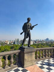 Statue outside Chapultepec Castle Mexico