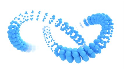 visual complexity abstract 3d illustration. Can be used to represent creative design metamorphosis, oddly satisfying transformation, smooth shapes morphing