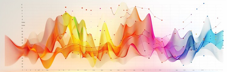 abstract colorful background set of elements market chart 
