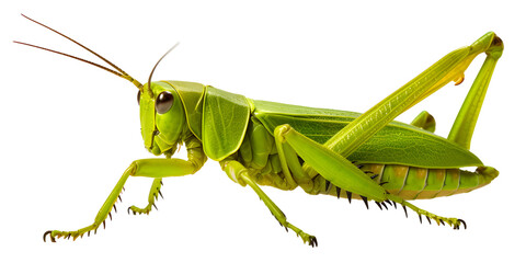 PNG image of green color grasshopper insect arthropod - Powered by Adobe