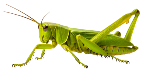 PNG image of green color grasshopper insect arthropod