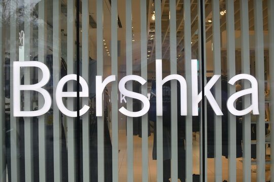 Bershka fashion store in De Meir shopping street in Atwerp, Belgium. Bershka is Spanish clothing retailer 