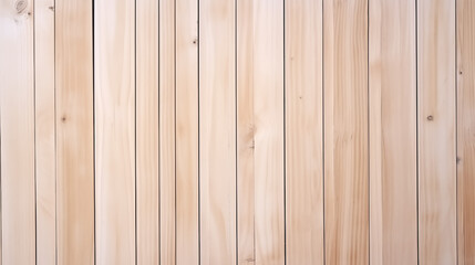 Fototapeta premium Drewniane tło. Jasne tło z pionowymi deskami z jasnego gatunku drzewa. Podłoga lub ściana z lameli - minimalistyczna tapeta. Dąb lub sosna.