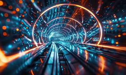 Abstract futuristic tunnel