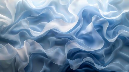 Abstract Modern Fashion with Wavy Layers and Ruffles on White Background Generative AI - obrazy, fototapety, plakaty