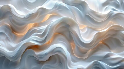 Fototapeta premium Swirling Monochromatic Waves Abstract Background Generative AI