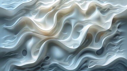 Fototapeta premium Swirling Monochromatic Waves Abstract Background Generative AI