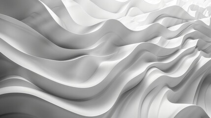 Black and White Wave Optical Illusion Wallpaper Generative AI