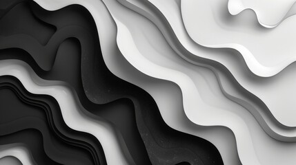 Black and White Wavy Optical Illusion Wallpaper Generative AI
