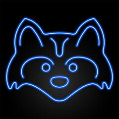 skunk neon sign, modern glowing banner design, colorful modern design trend on black background. Vector illustration.