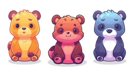 Adventurous Animal Friends: Cute and Colorful Characters for Kids' Games. Icon Concept Isolated Premium Vector.