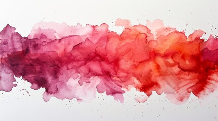 Vibrant Watercolor Stain on White Background Generative AI