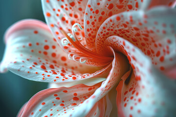 Macro photography of a colorful lily flower.