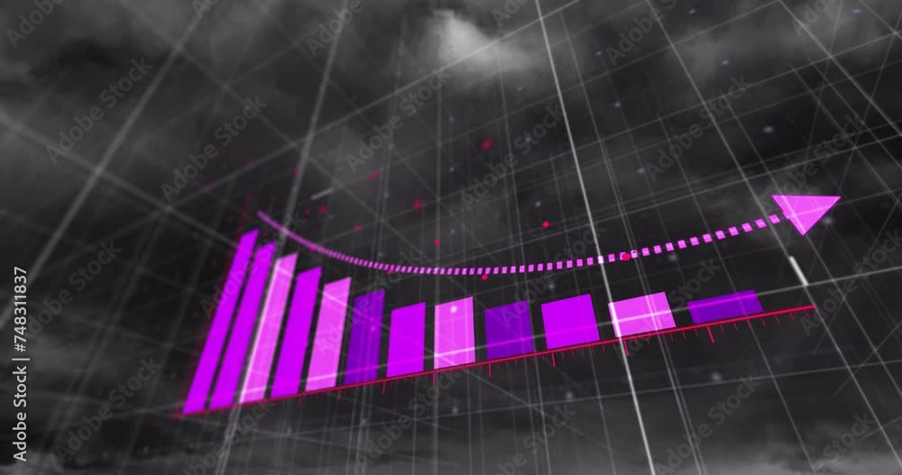 Poster animation of financial data processing over grid