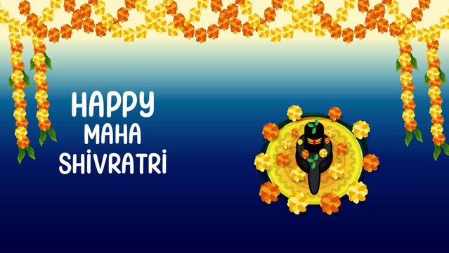 Happy Maha shivratri Animated Greeting Card Design 