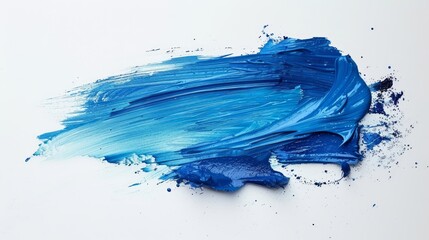 Light Blue Paint Splatter and Brush Stroke Design Element Generative AI - obrazy, fototapety, plakaty