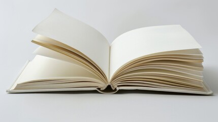 White Notebook on a White Background Generative AI