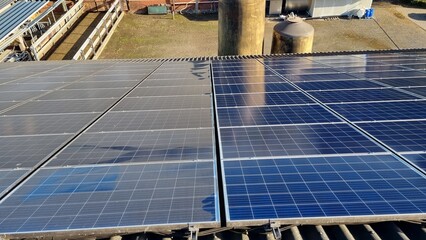 dirty and cleaned solar panels