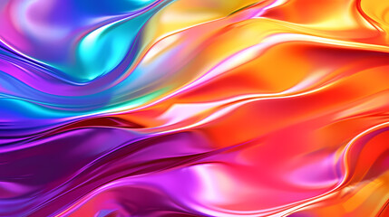 Bright holographic foil background, vivid multicolored and pastel trendy background