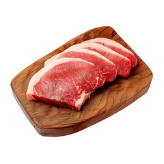 AI Generated Image: Brazilian Picanha on a Rustic Wooden Board With Transparent Background